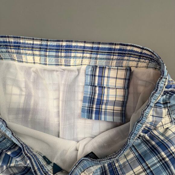 Polo Ralph Lauren Blue Plaid Swim Trunks Medium - Picture 5 of 7